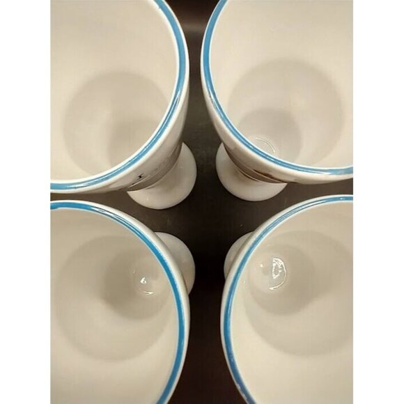 Set Of 4 Vintage Ice Cream Parlor Style Ceramic Soda Glasses w/ "I Scream" Kids - Picture 5 of 5